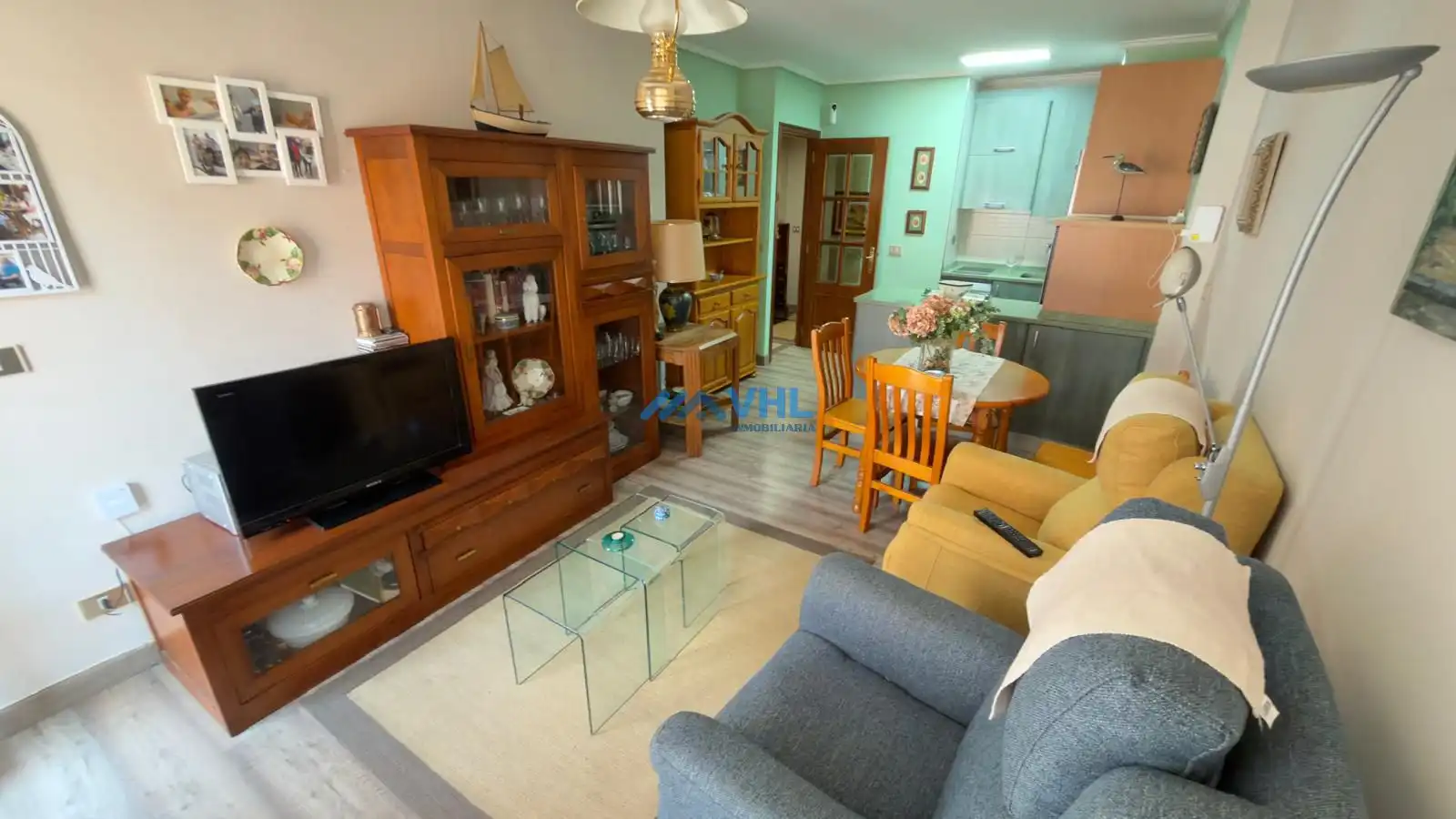 Wohnzimmer von Wohnung zur Miete in Castro-Urdiales mit Heizung, Terrasse und Möbliert