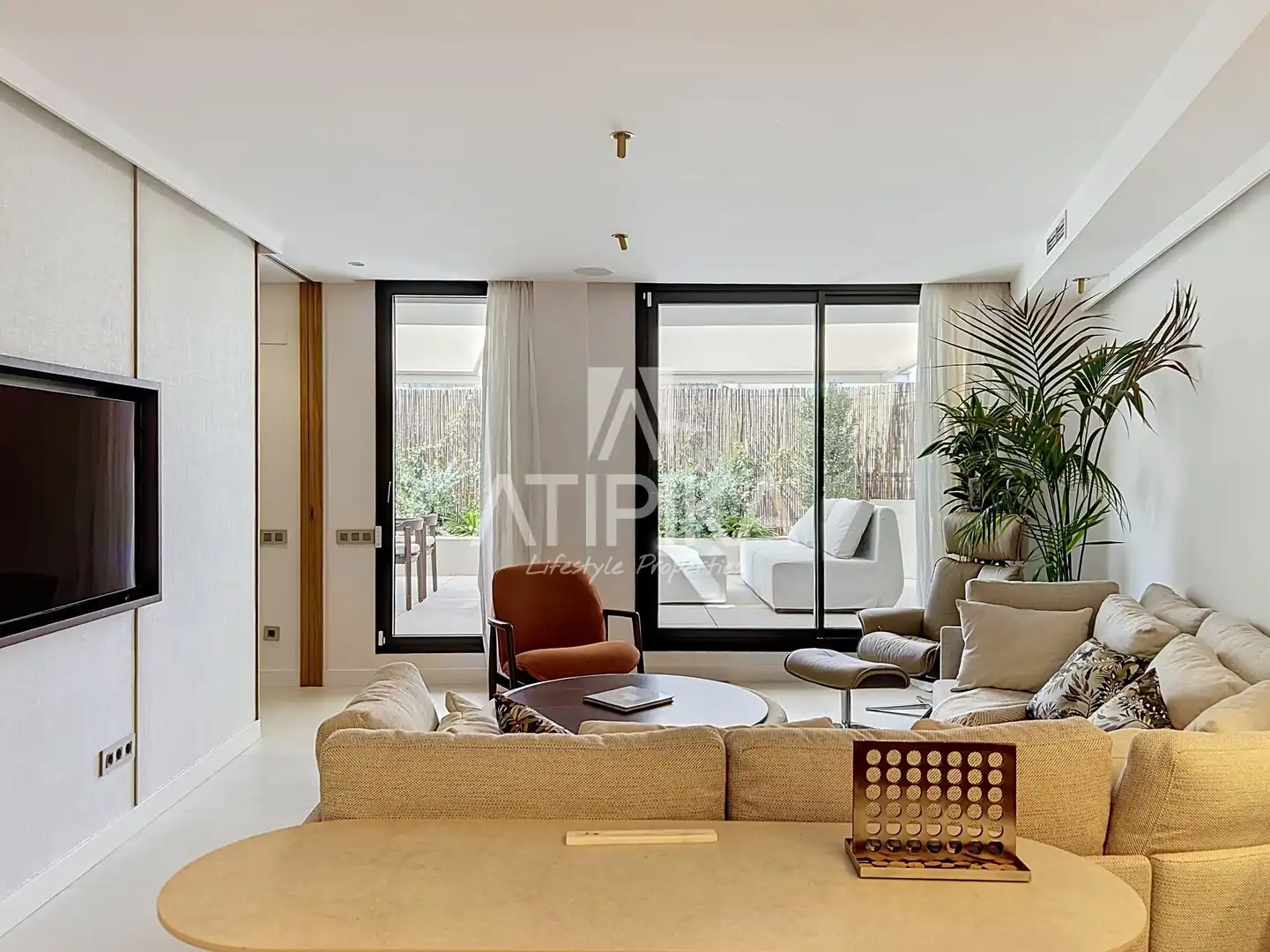 Living room of Flat for rent in Barcelona  with Air Conditioner, Terrace and Furnished
