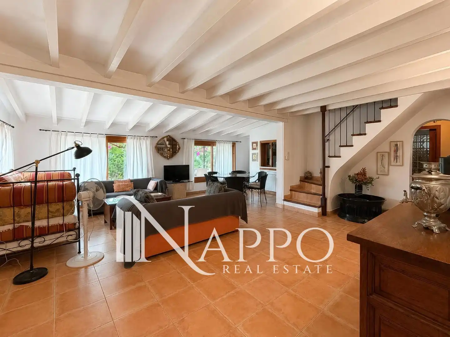 Sala de estar de Casa o chalet en venta en Pollença con Aire acondicionado, Calefacción y Piscina