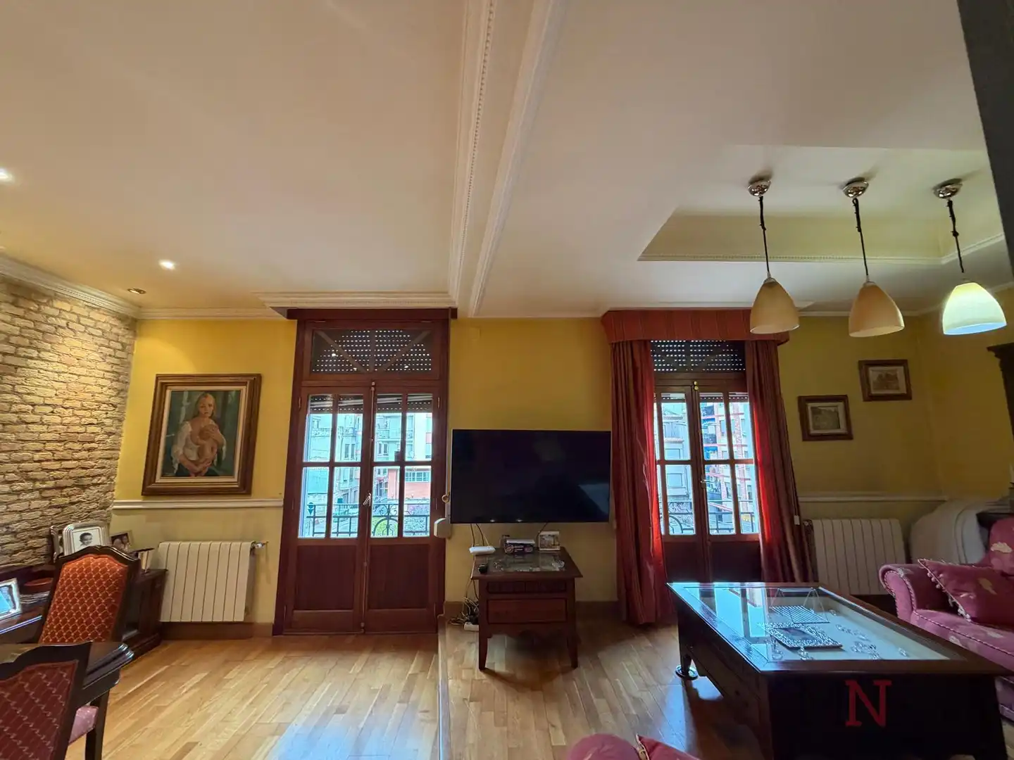 Living room of Flat for rent in Castellón de la Plana / Castelló de la Plana  with Heating, Parquet flooring and Furnished