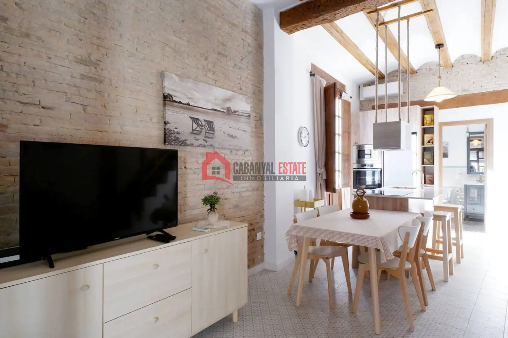 Living room of Duplexes for rent in Valencia  with Air Conditioner, Terrace and Furnished