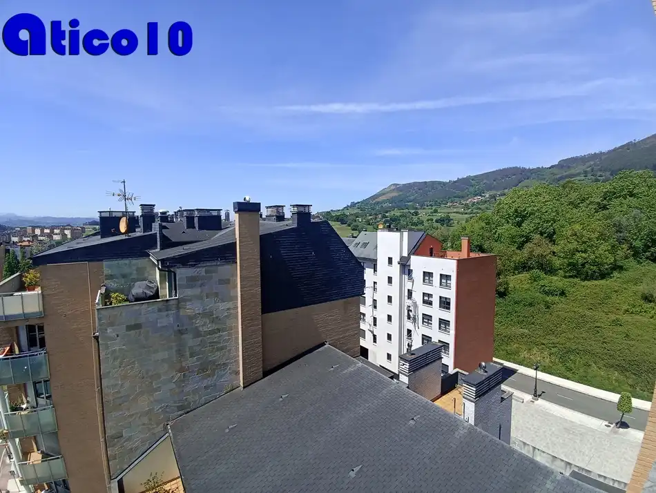 Vista exterior de Àtic en venda en Oviedo  amb Calefacció, Jardí privat i Parquet