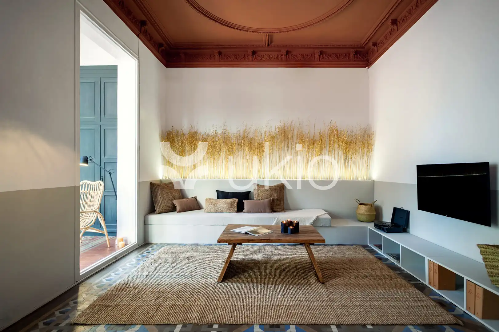 Sala d'estar de Apartament de lloguer en Barcelona amb Terrassa, Moblat i Forn