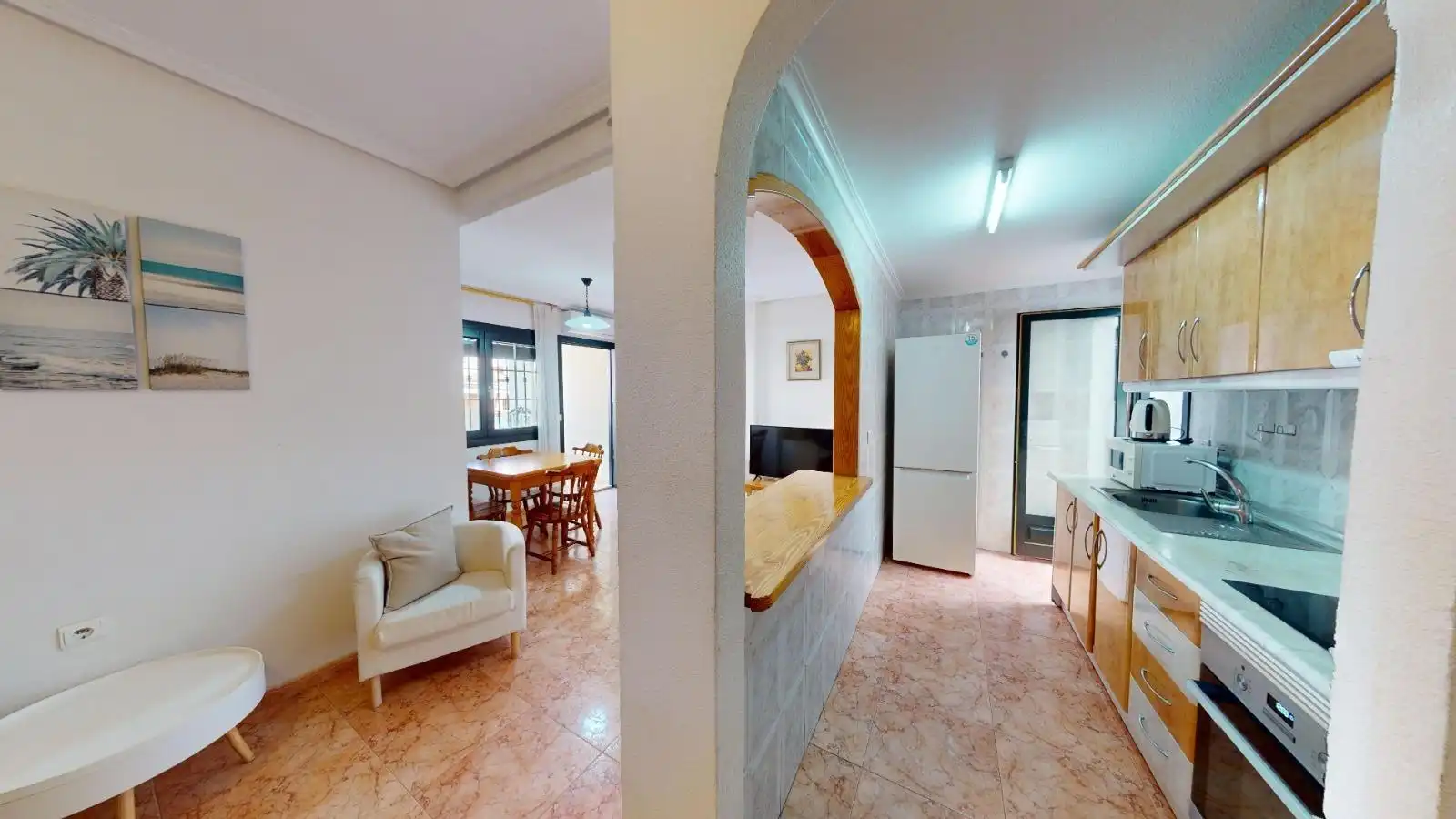 Cuina de Apartament en venda en Los Alcázares amb Aire condicionat, Terrassa i Moblat