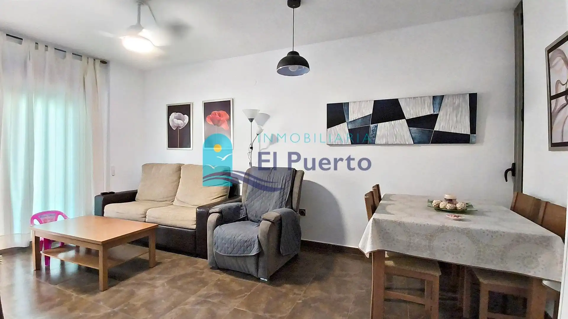 Sala d'estar de Apartament en venda en Mazarrón amb Aire condicionat, Calefacció i Terrassa