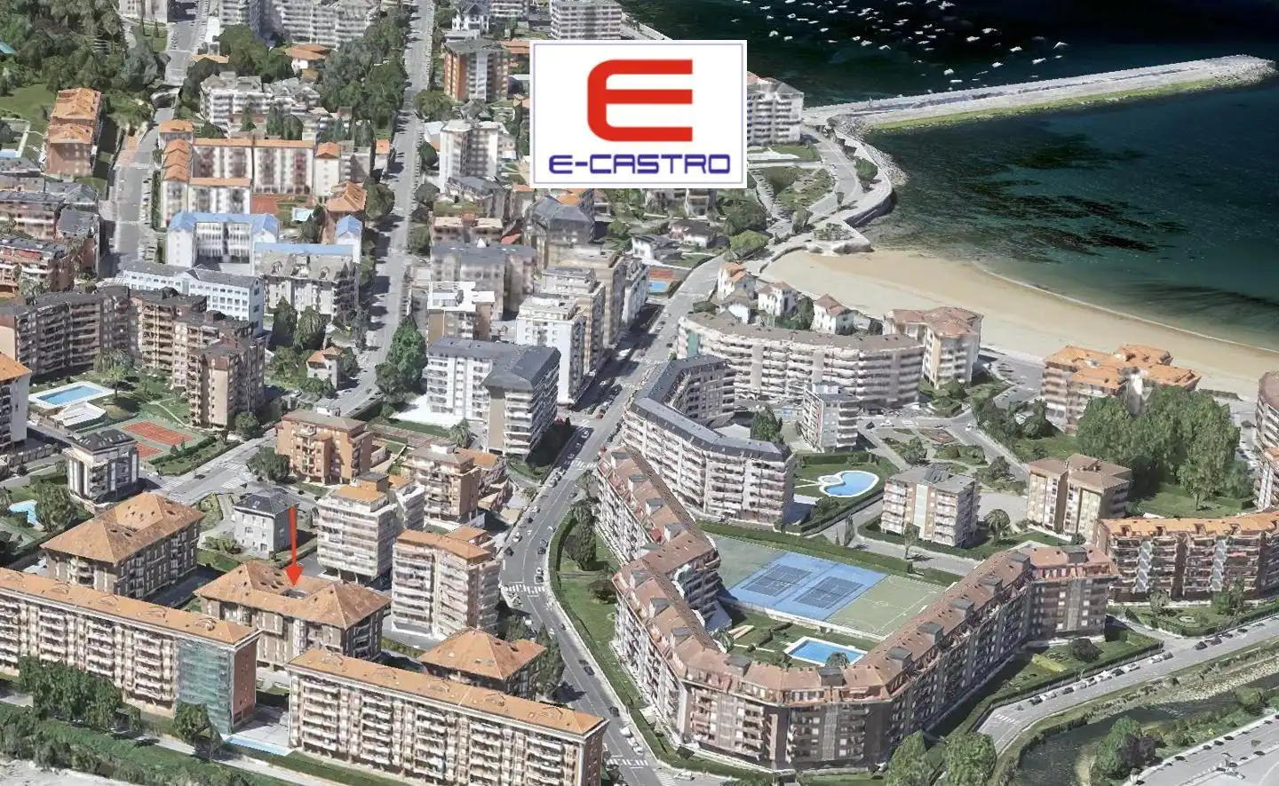 Vista exterior de Piso en venta en Castro-Urdiales con Calefacción, Parquet y Piscina comunitaria