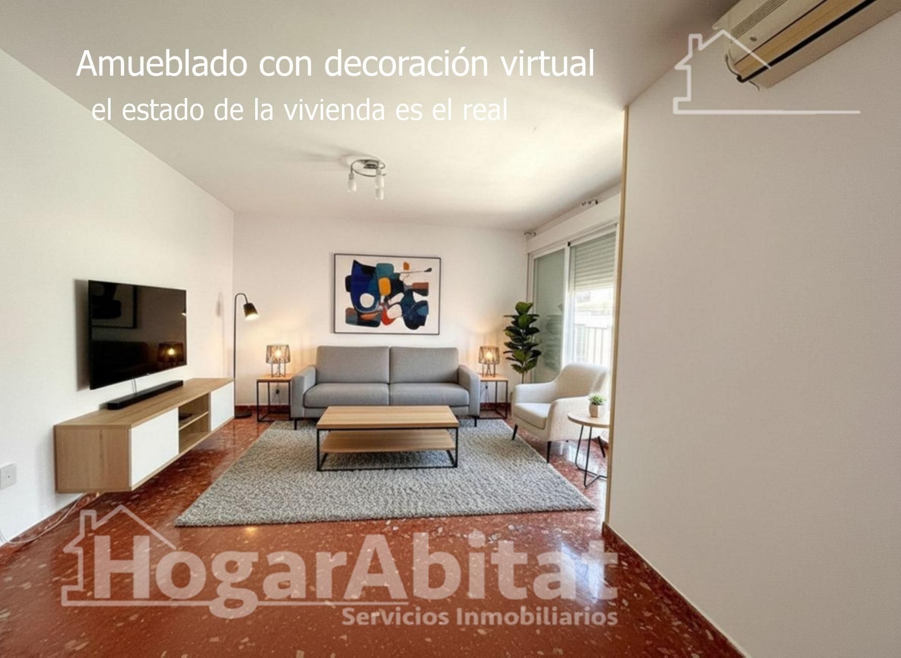 Living room of Flat for sale in Vilamarxant  with Air Conditioner, Storage room and Balcony