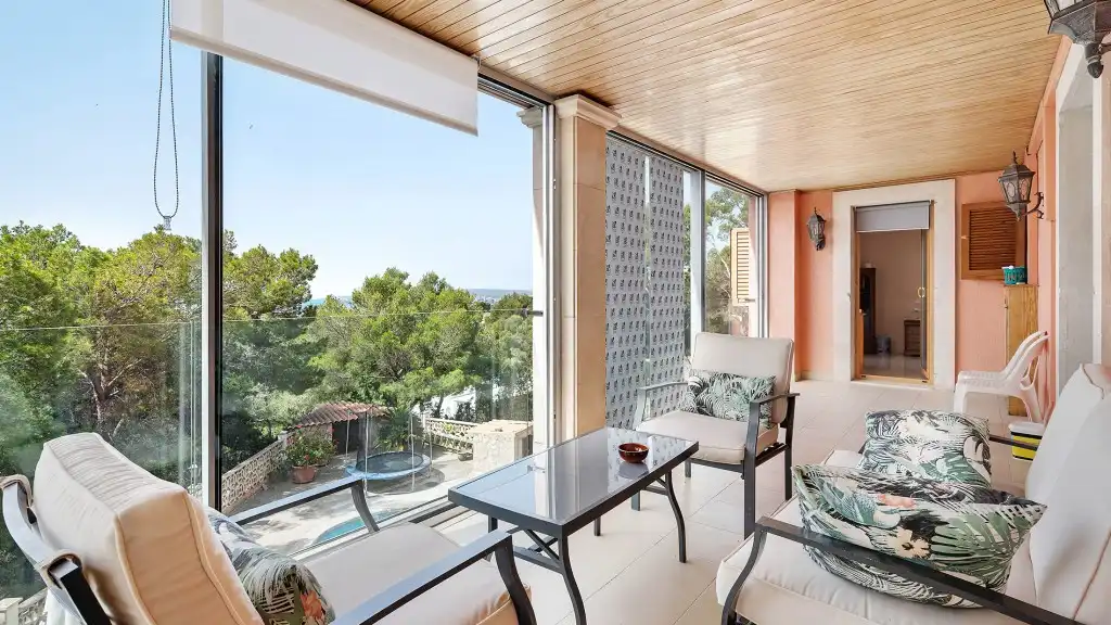 Terrassa de Casa o xalet en venda en Calvià amb Aire condicionat, Calefacció i Jardí privat