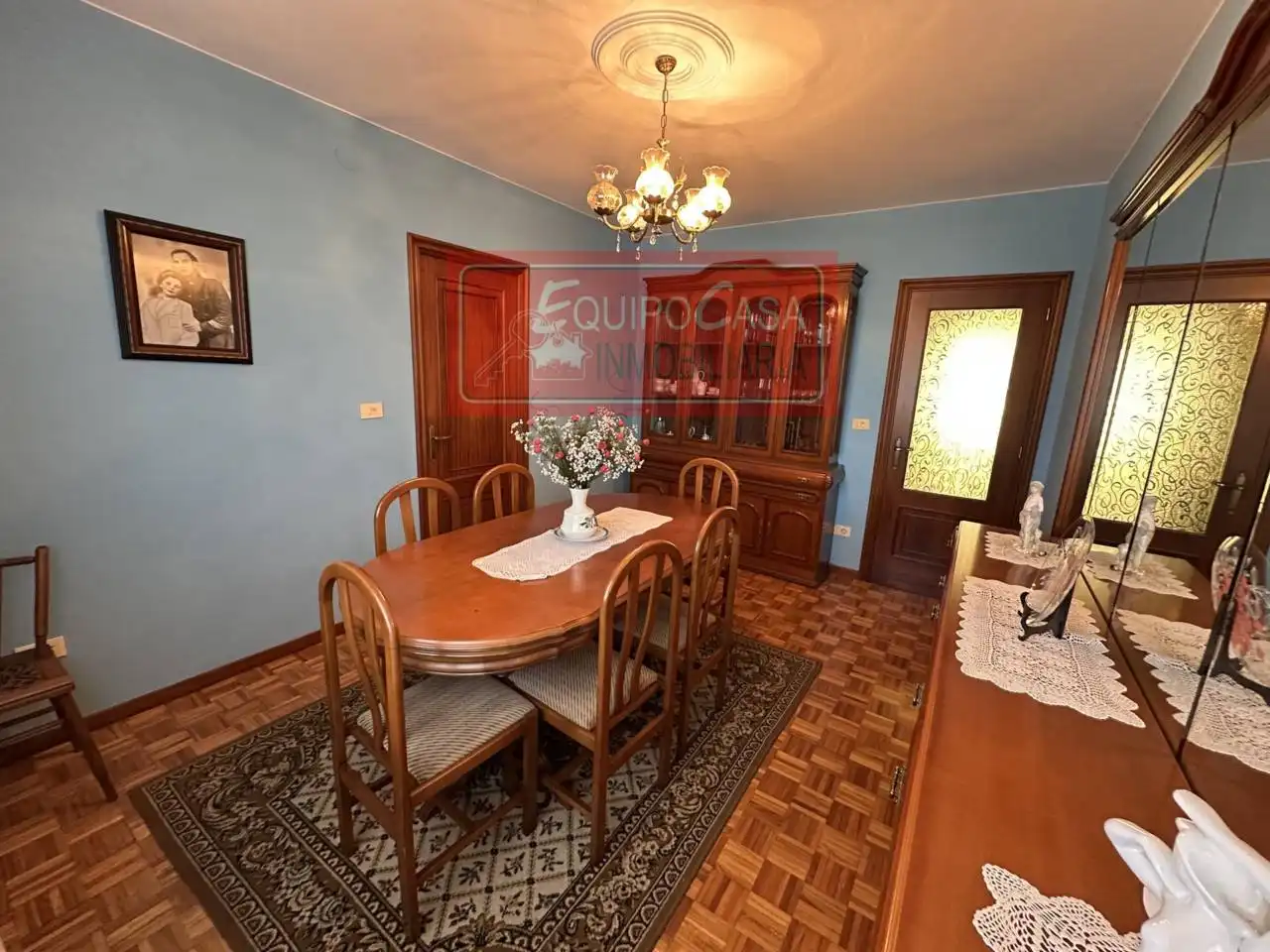 Dining room of Flat for sale in Begonte  with Heating, Private garden and Parquet flooring