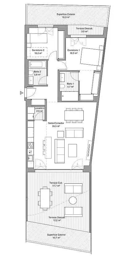 Apartament amb terrassa en venda a Los Álamos, imagen 15