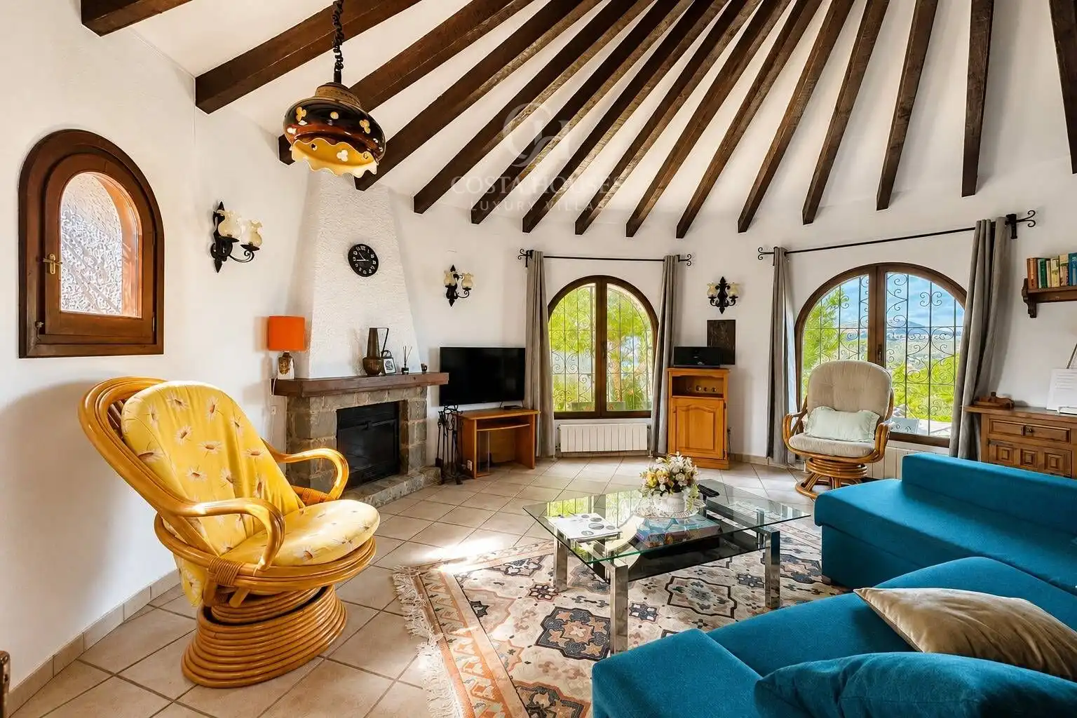 Sala d'estar de Casa o xalet en venda en Jávea / Xàbia amb Aire condicionat, Calefacció i Jardí privat