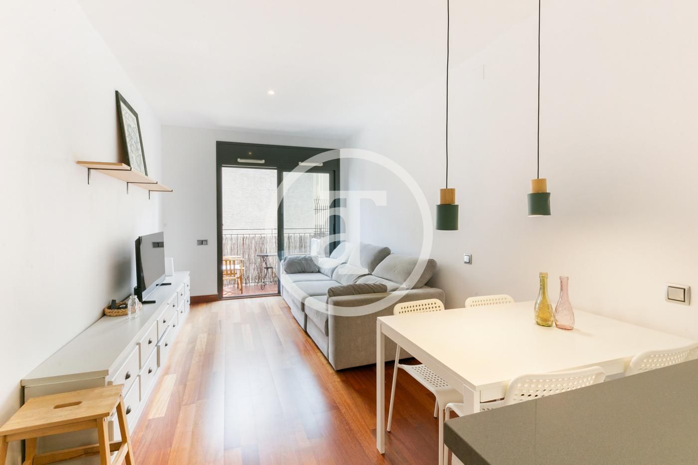 Living room of Flat to rent in  Barcelona Capital  with Air Conditioner, Heating and Furnished