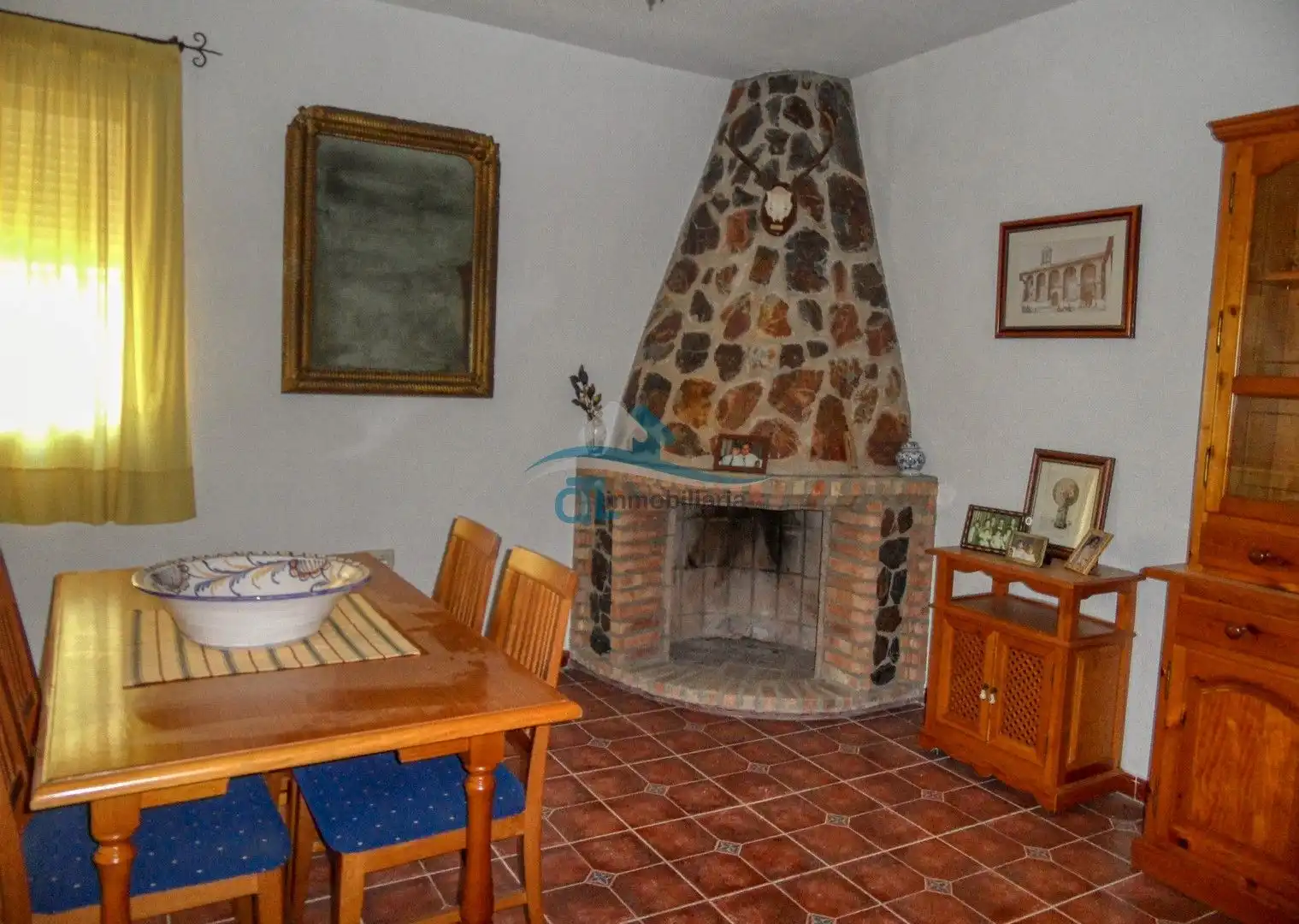 Menjador de Finca rústica en venda en Villanueva de la Reina amb Aire condicionat, Jardí privat i Terrassa