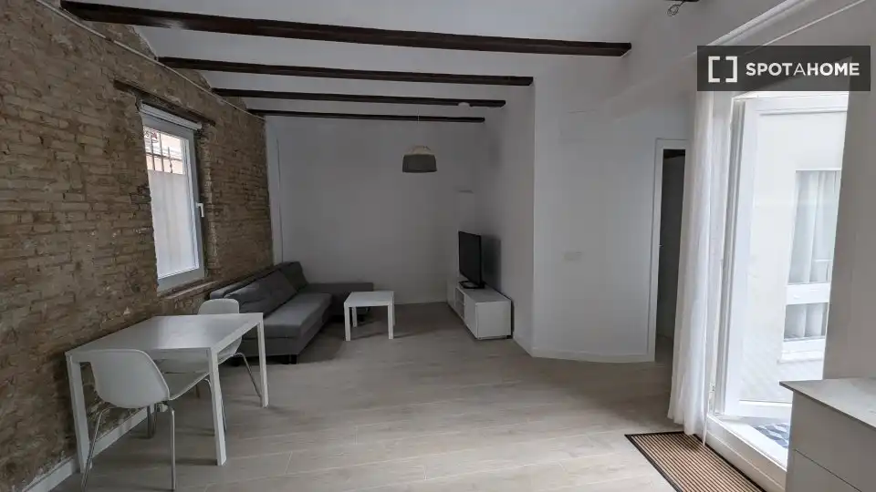 Sala d'estar de Pis de lloguer en Valencia amb Aire condicionat, Calefacció i Moblat