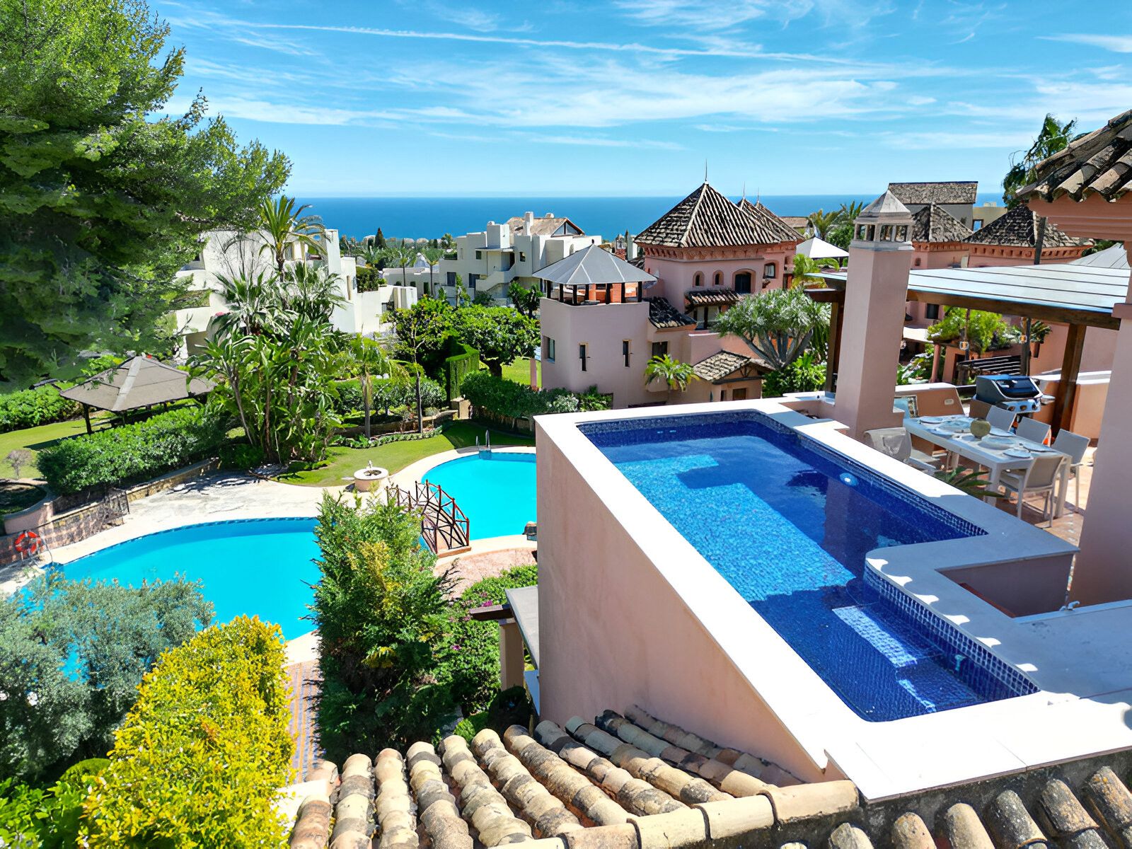 Garten von Einfamilien-Reihenhaus zum Verkauf in Marbella mit Klimaanlage, Privatgarten und Terrasse