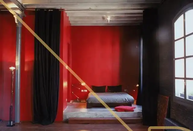 Schlafzimmer von Loft zur Miete in Barcelona mit Klimaanlage, Heizung und Parkett