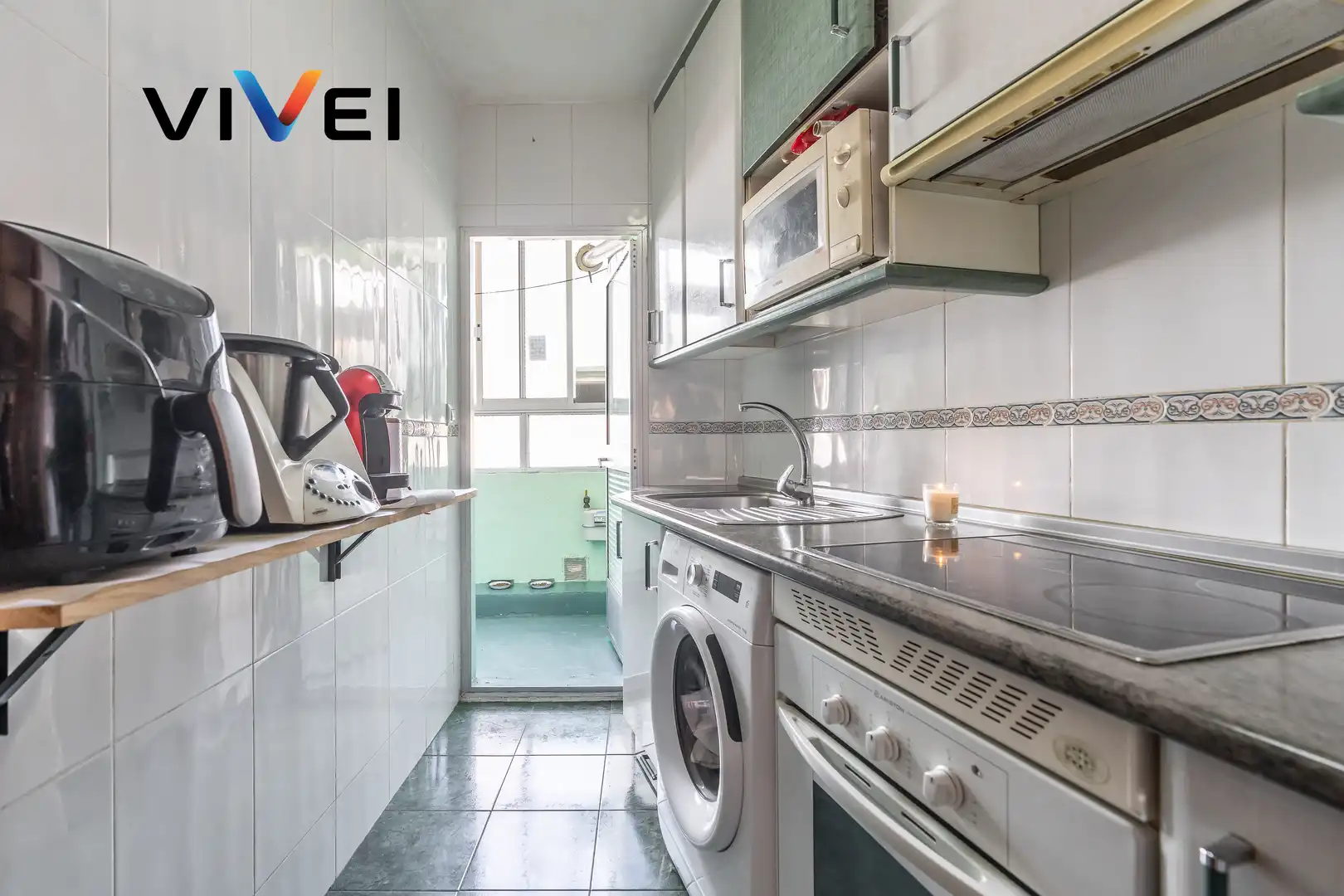 Kitchen of Flat for sale in Madrid  with Heating and Balcony