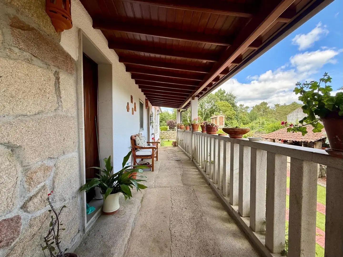 Terraza de Casa o chalet en venta en San Amaro con Calefacción, Jardín privado y Parquet