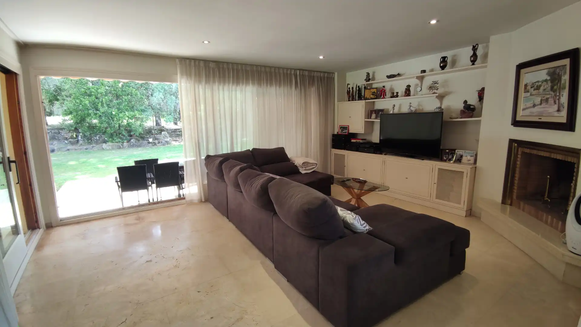 Sala d'estar de Finca rústica en venda en Santa Cristina d'Aro amb Calefacció, Jardí privat i Terrassa