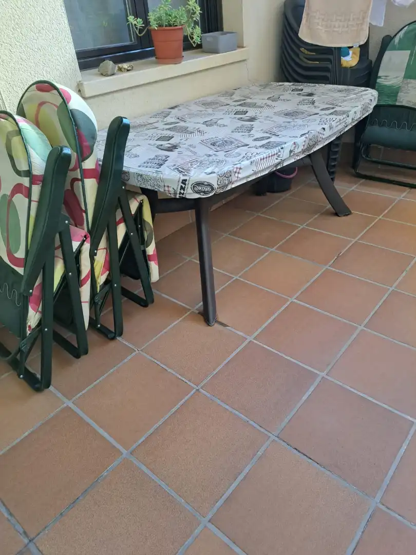 Terrace of Flat for sale in Guadix  with Heating, Parquet flooring and Furnished