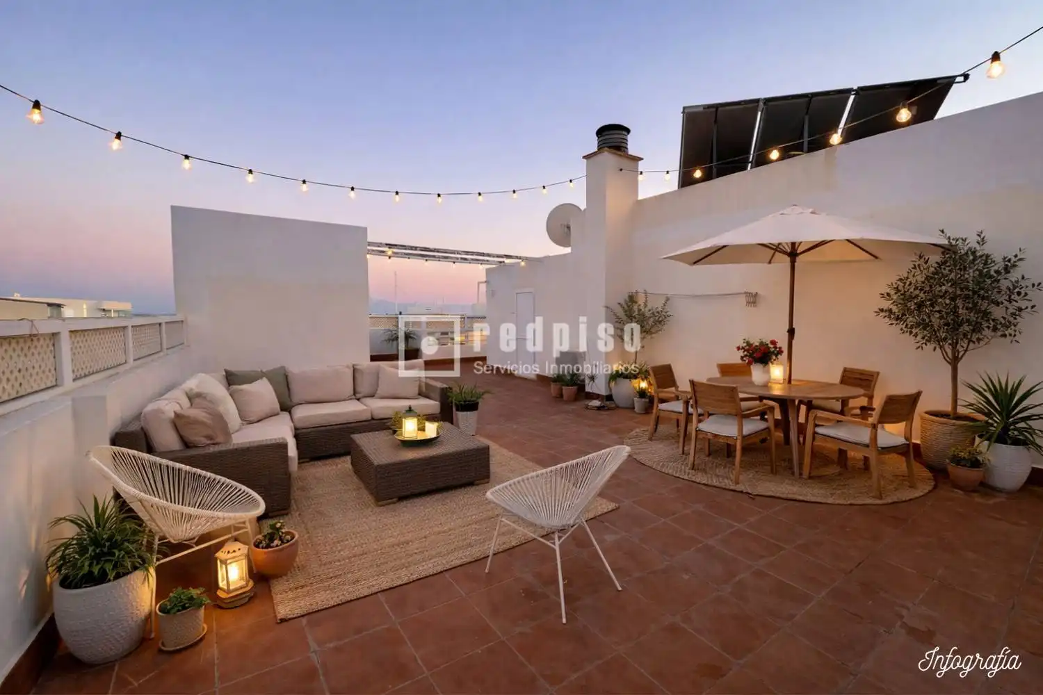Terrace of Attic for sale in Torremolinos  with Air Conditioner, Heating and Private garden