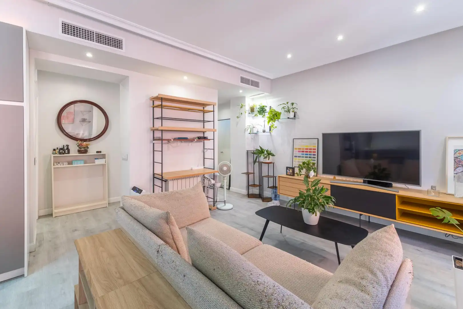 Sala de estar de Apartamento de alquiler en Madrid con Calefacción, Amueblado y Balcón