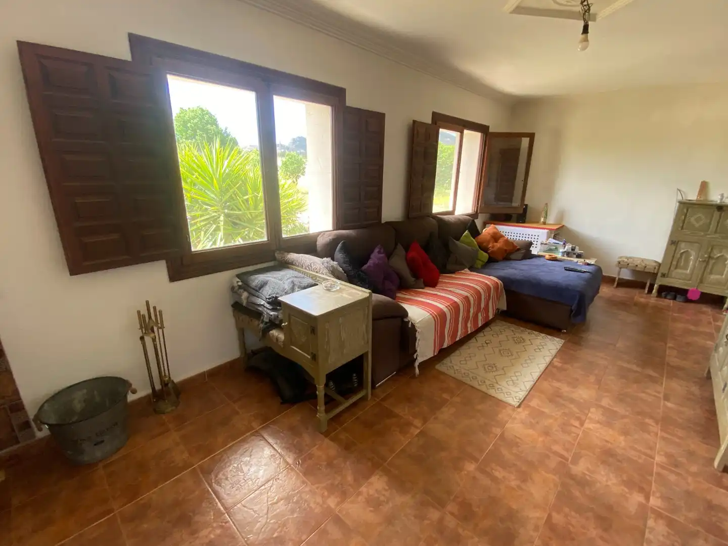Sala de estar de Finca rústica en venta en Sax con Aire acondicionado, Calefacción y Jardín privado