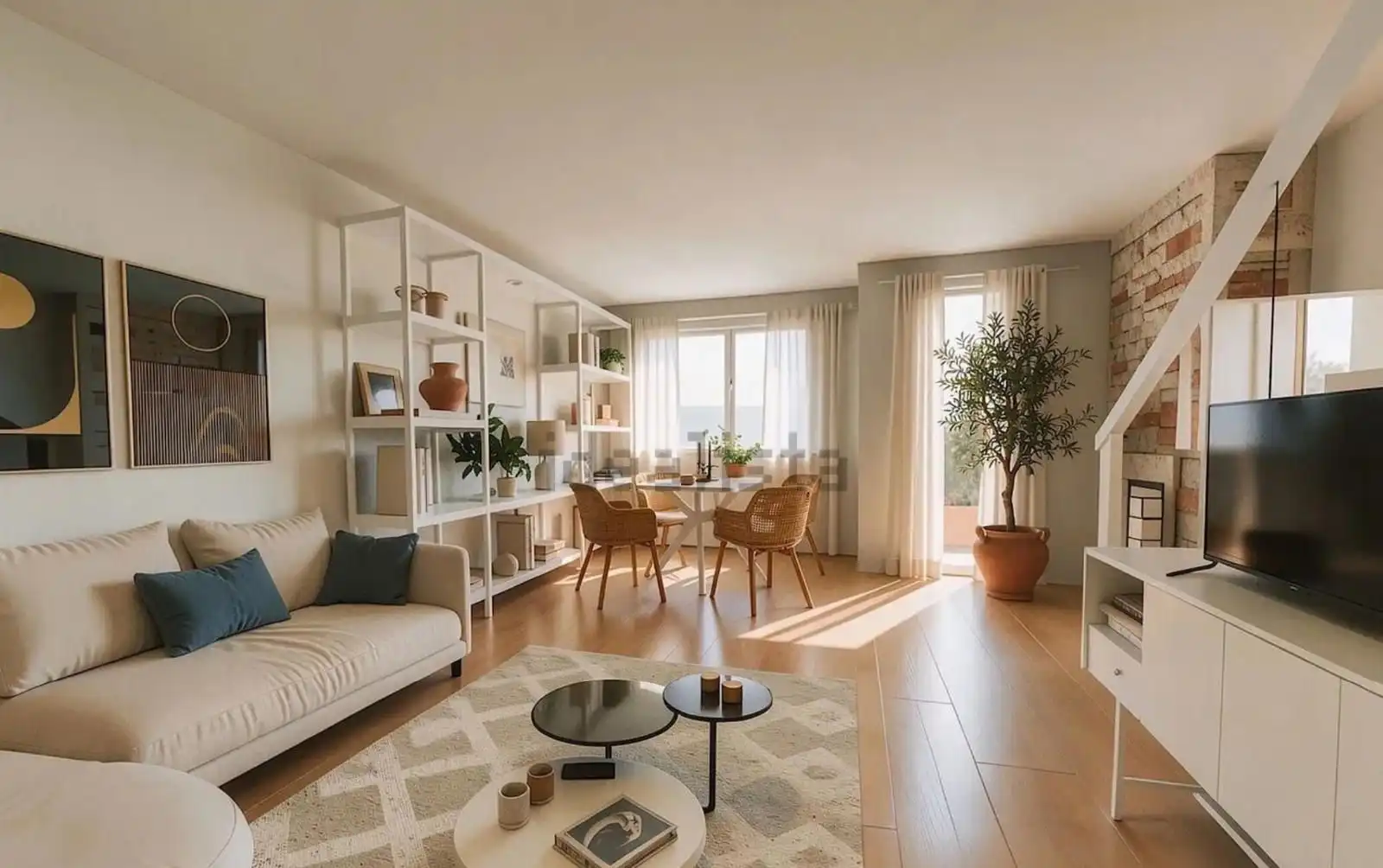 Sala de estar de Casa adosada en venta en Parets del Vallès con Aire acondicionado, Calefacción y Horno