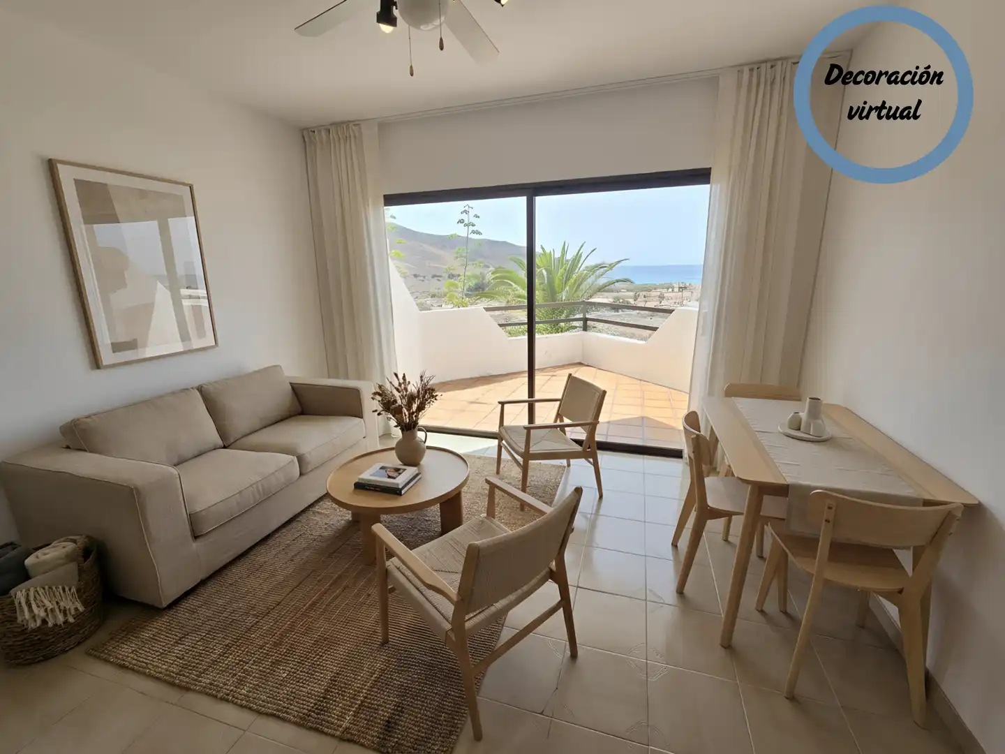 Sala de estar de Apartamento en venta en Tuineje con Terraza, Amueblado y Piscina comunitaria