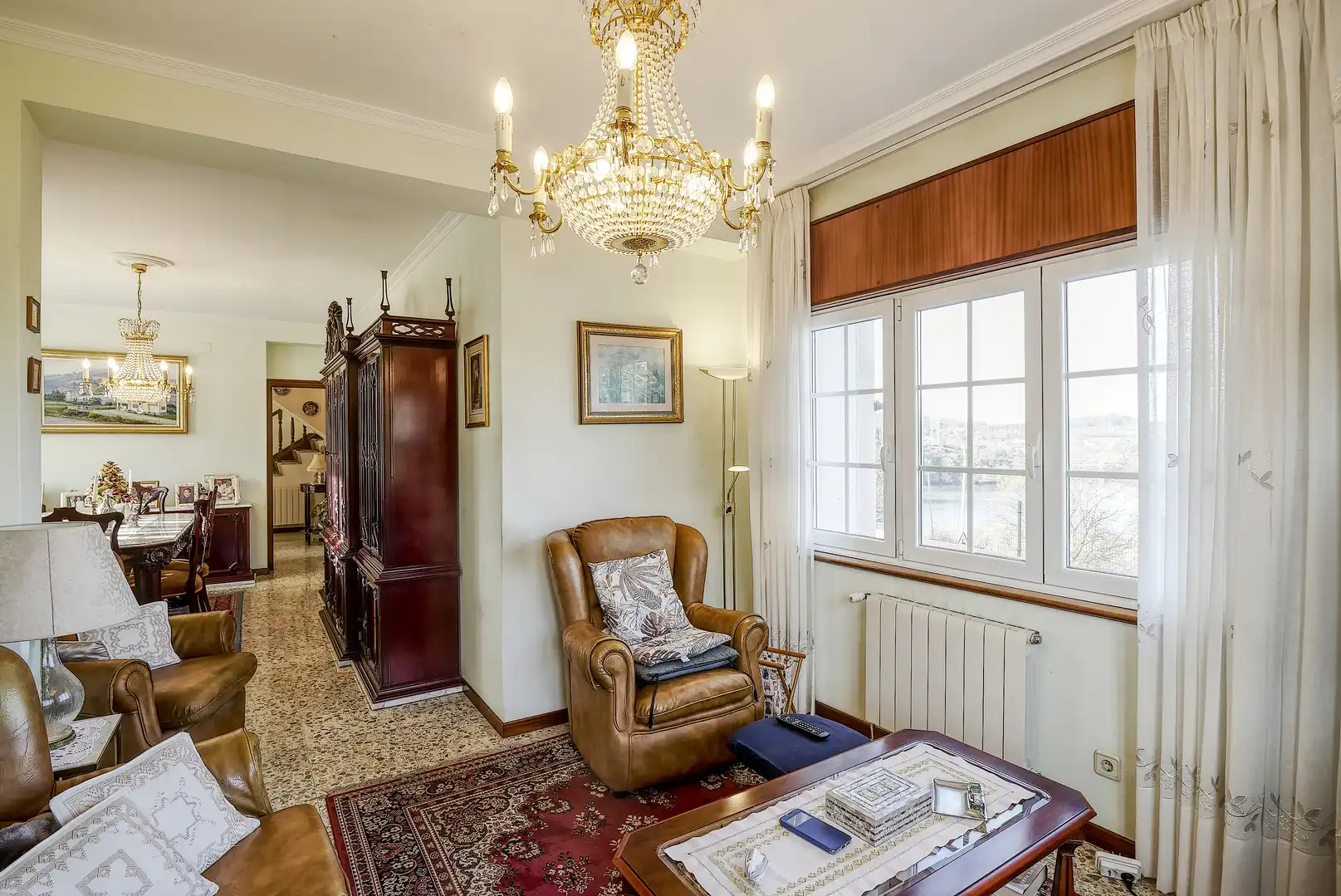 Sala de estar de Casa o chalet en venta en Bergondo con Calefacción, Jardín privado y Horno
