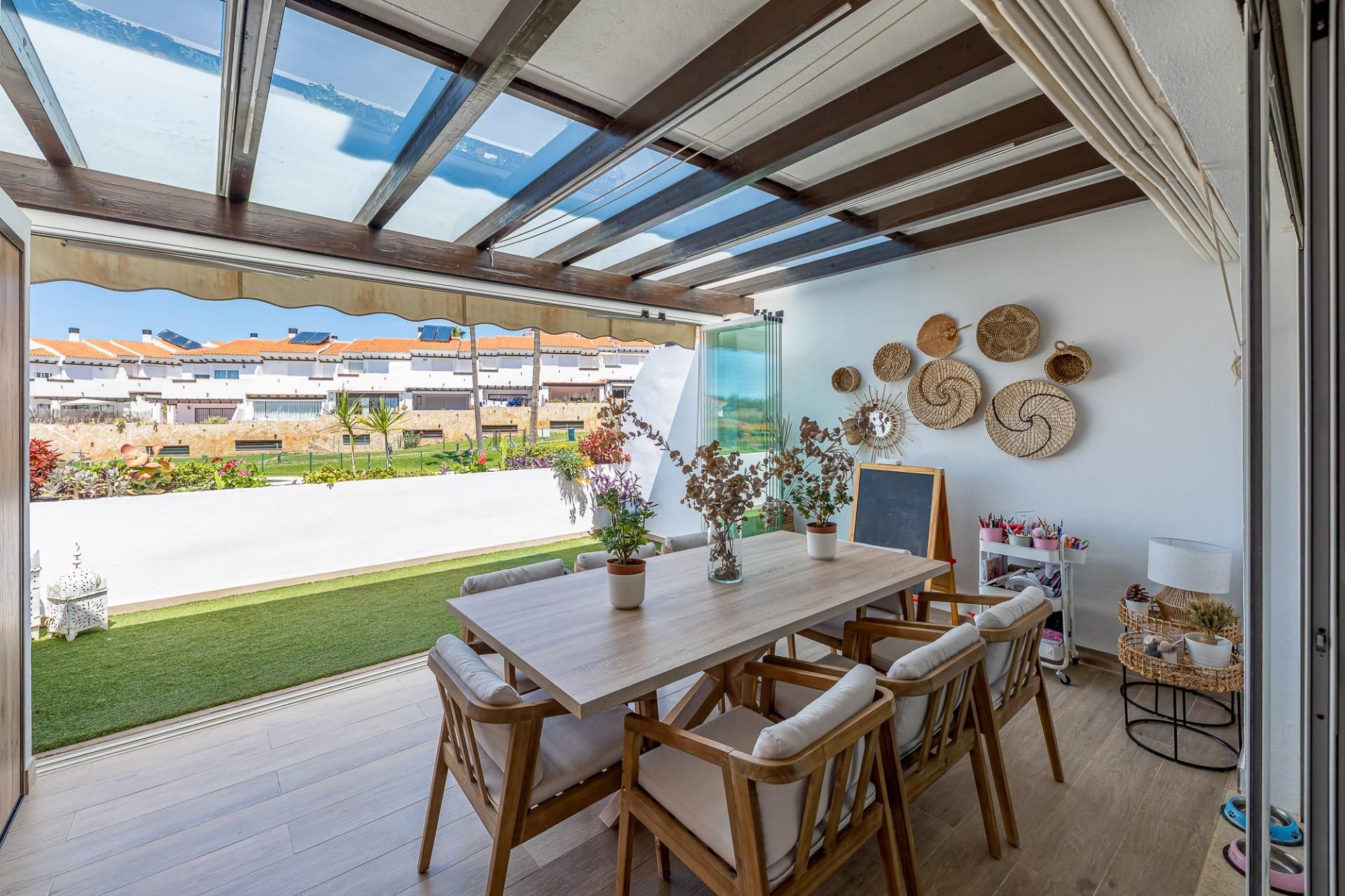 Terrassa de Casa adosada en venda en Mijas amb Aire condicionat, Calefacció i Jardí privat