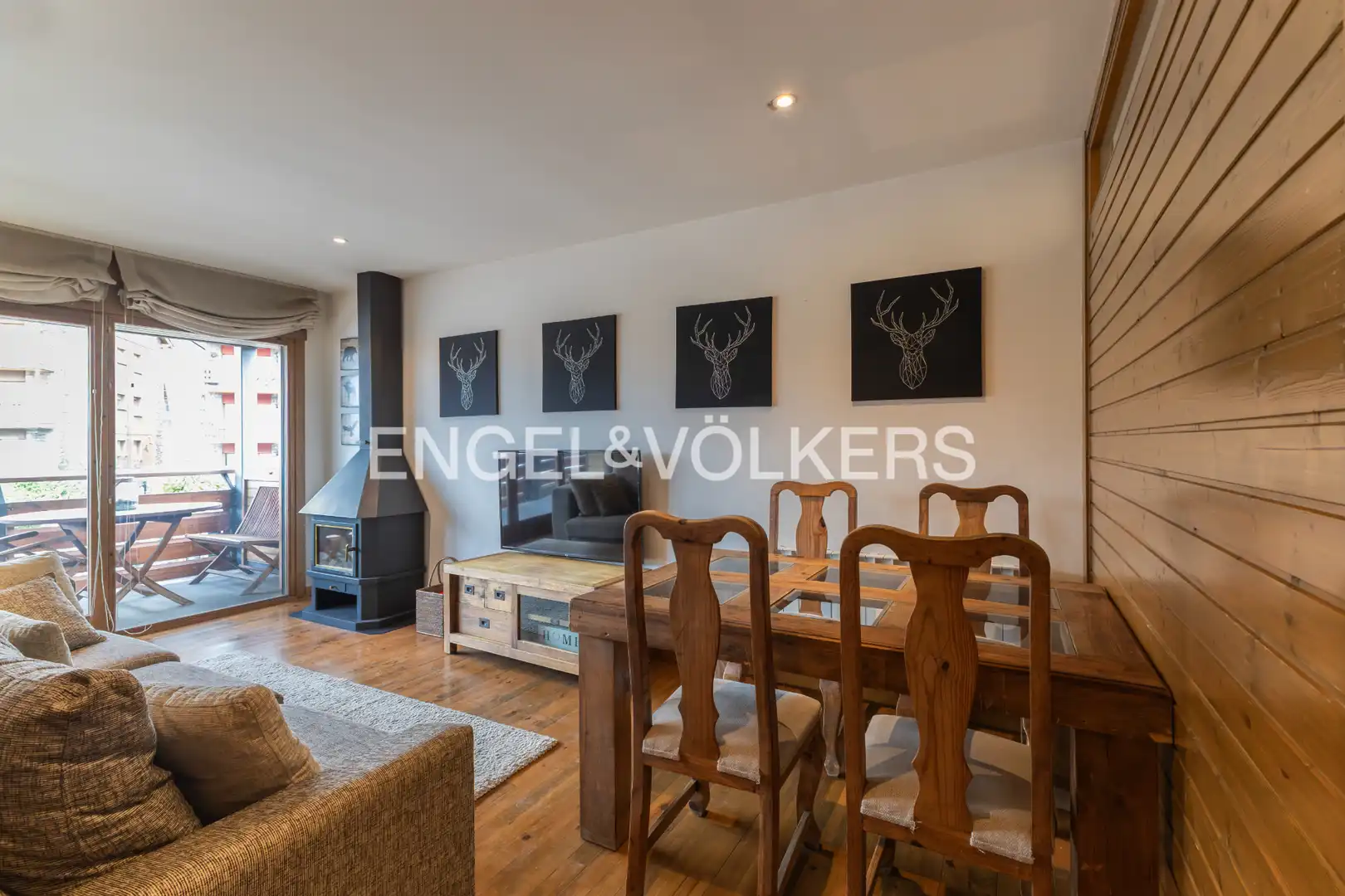Comedor de Apartamento en venta en Llívia con Calefacción, Parquet y Terraza