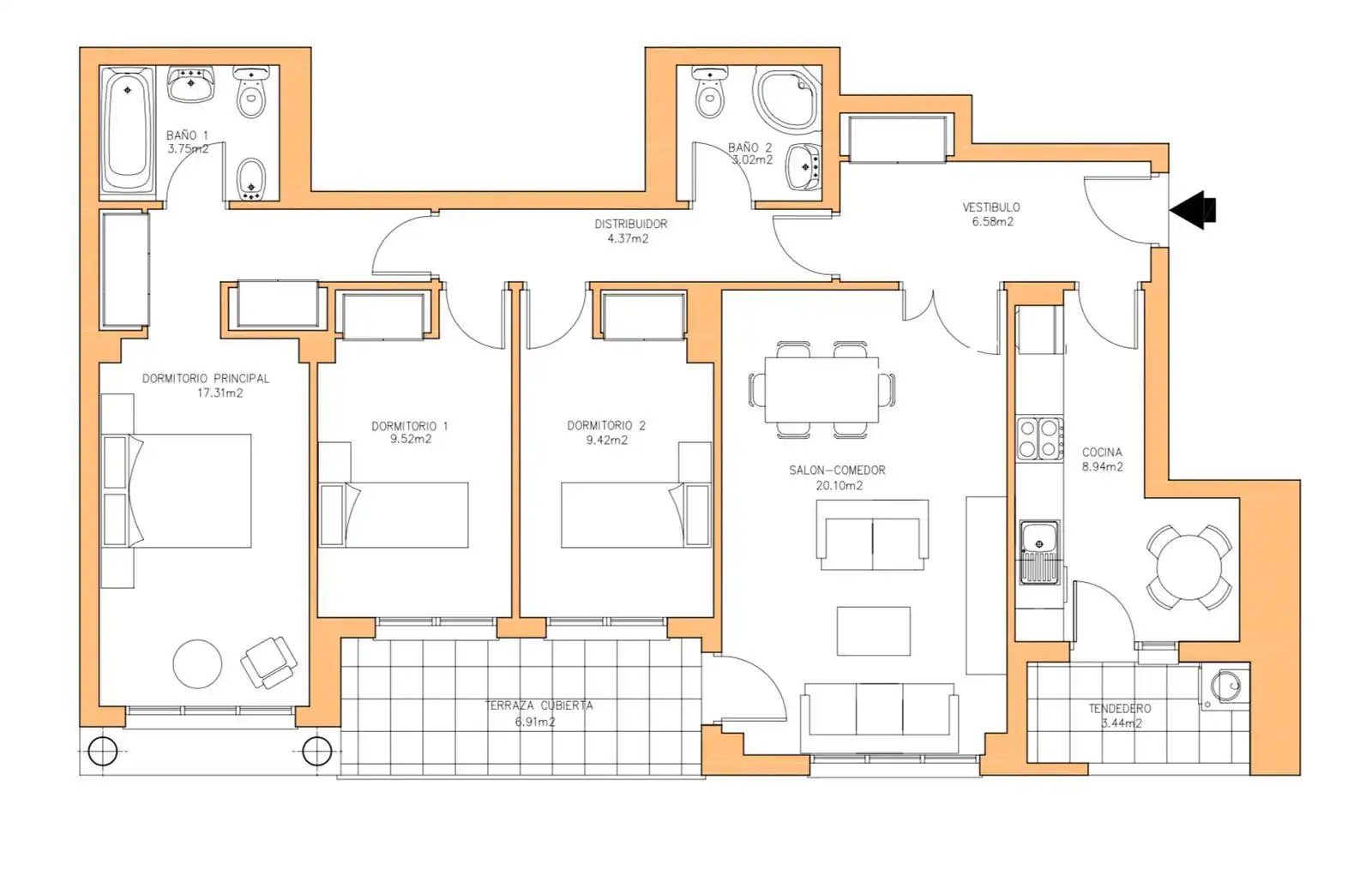 Flat for rent in Rivas-Vaciamadrid  with Heating, Private garden and Community pool