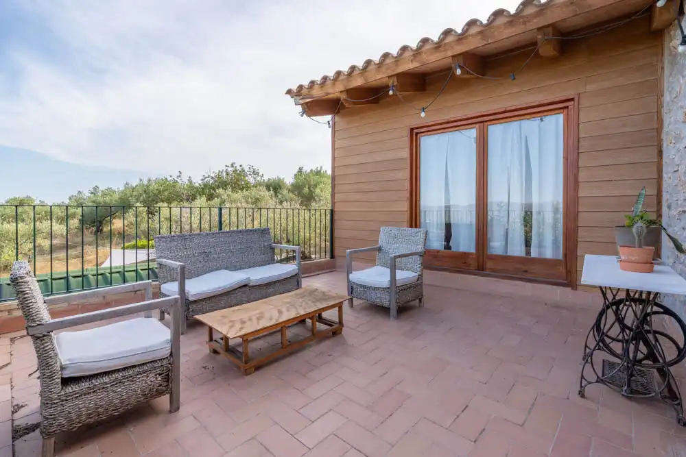 Terraza de Finca rústica en venta en Aldover con Jardín privado, Terraza y Amueblado