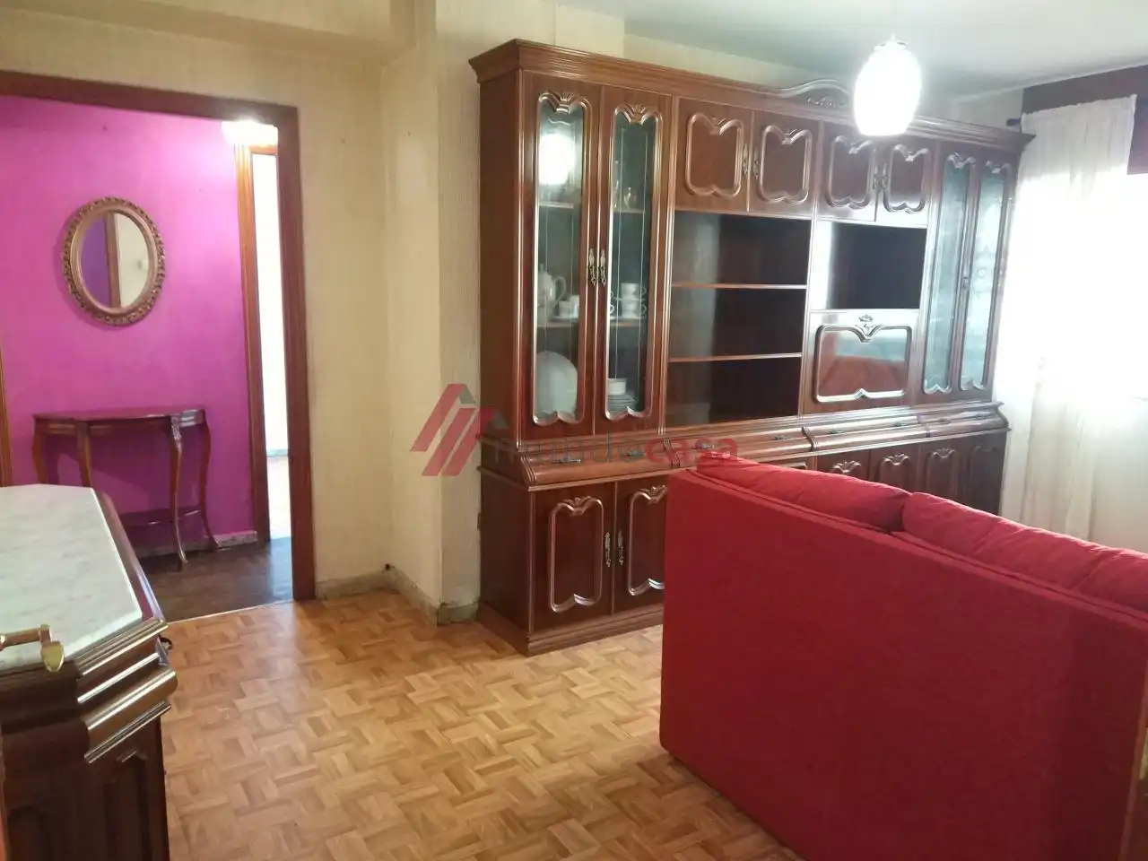 Living room of Flat for sale in Ferrol  with Terrace, Storage room and Furnished