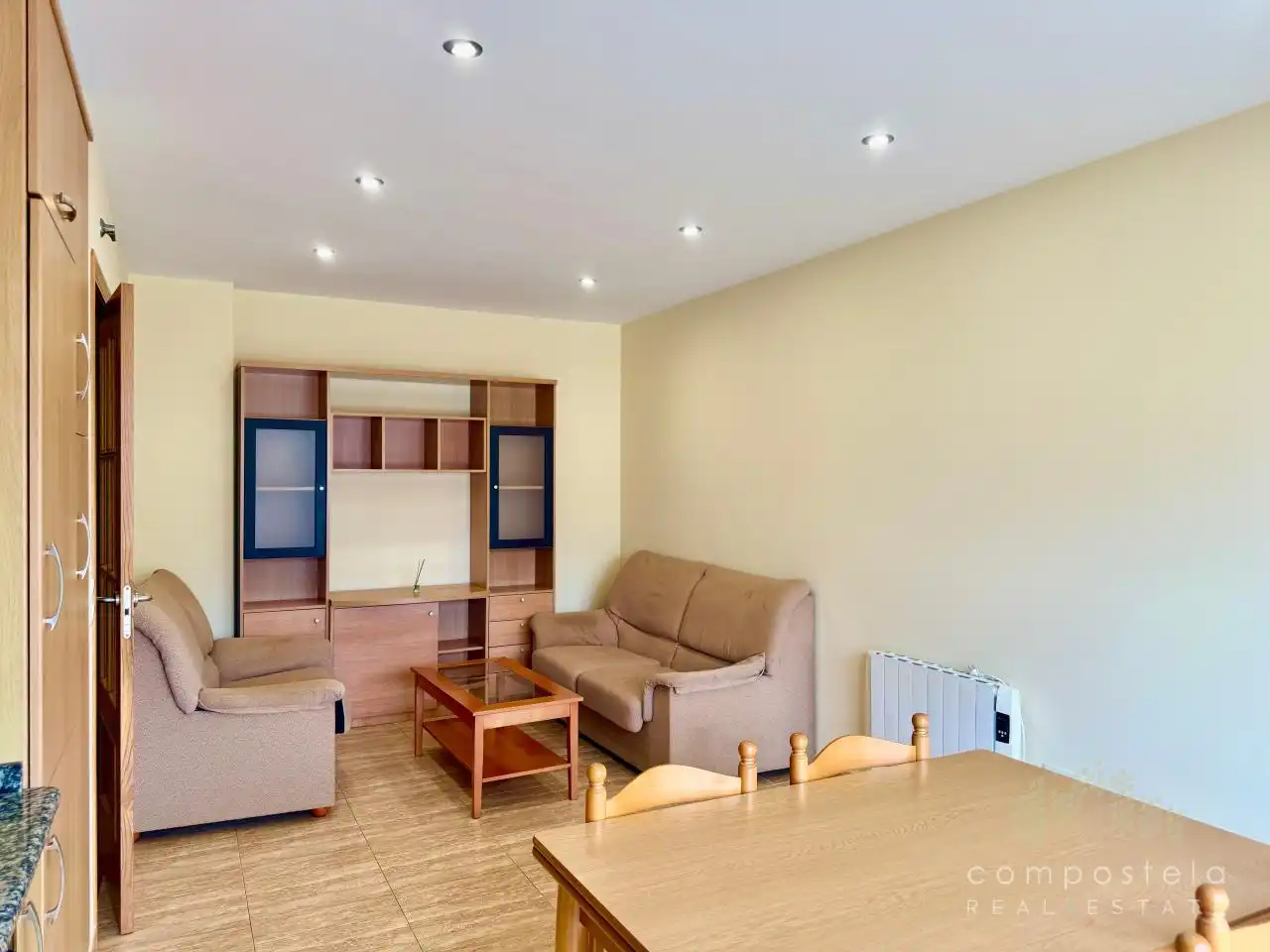 Sala de estar de Piso de alquiler en Negreira con Calefacción y Parquet