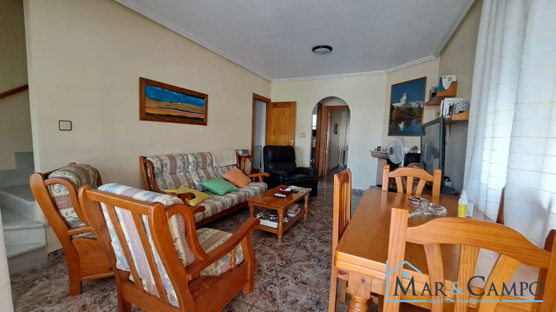 Sala de estar de Casa adosada en venta en Los Alcázares con Aire acondicionado, Jardín privado y Amueblado