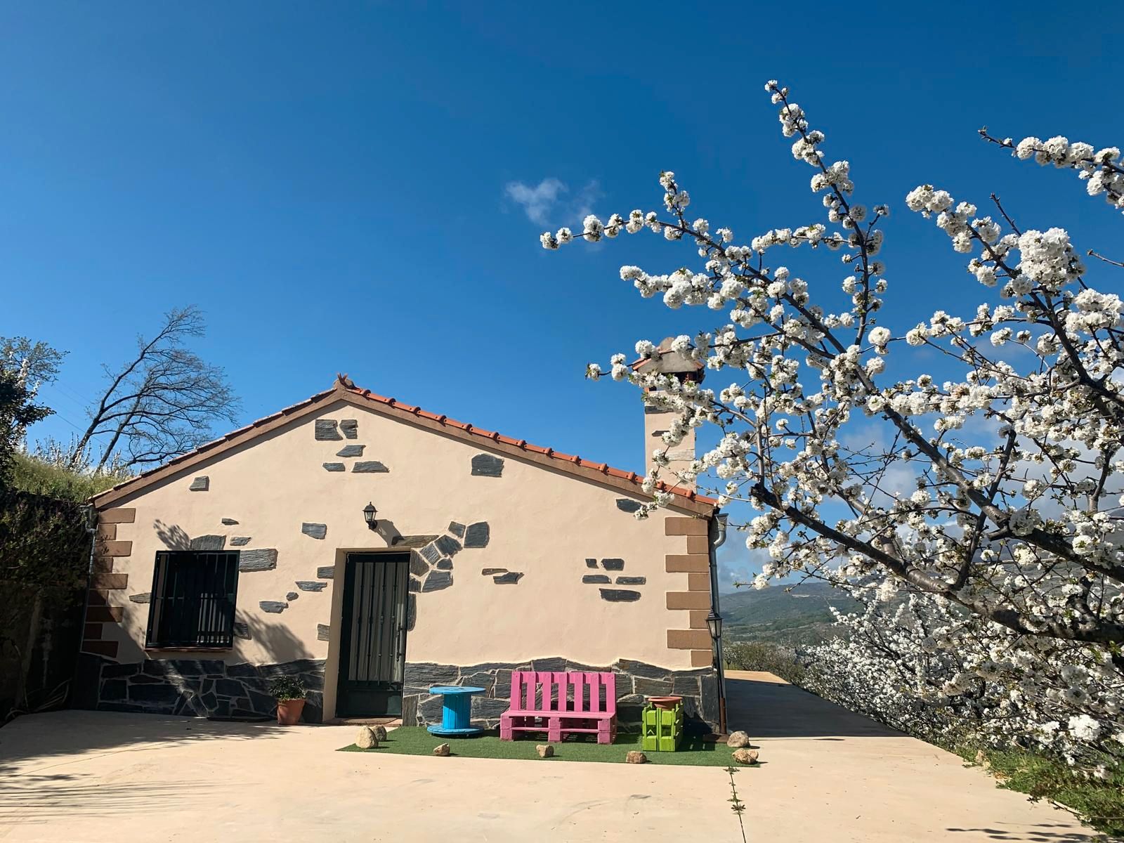 Vista exterior de Finca rústica en venda en Valdastillas amb Jardí privat, Terrassa i Moblat