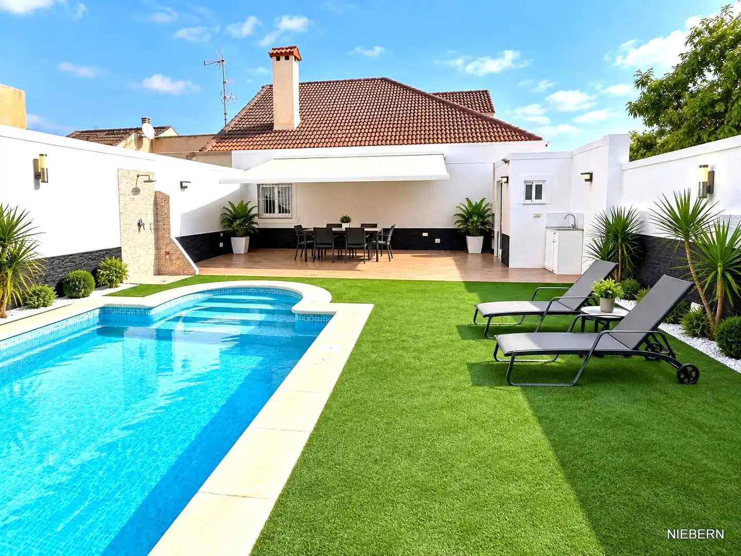 Piscina de Casa o chalet en venta en Cartagena con Aire acondicionado, Jardín privado y Terraza
