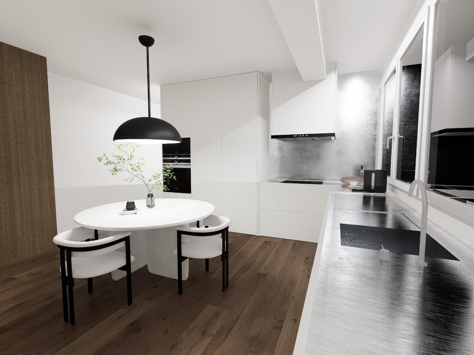 Kitchen of Flat for sale in Carballo  with Heating, Oven and Microwave