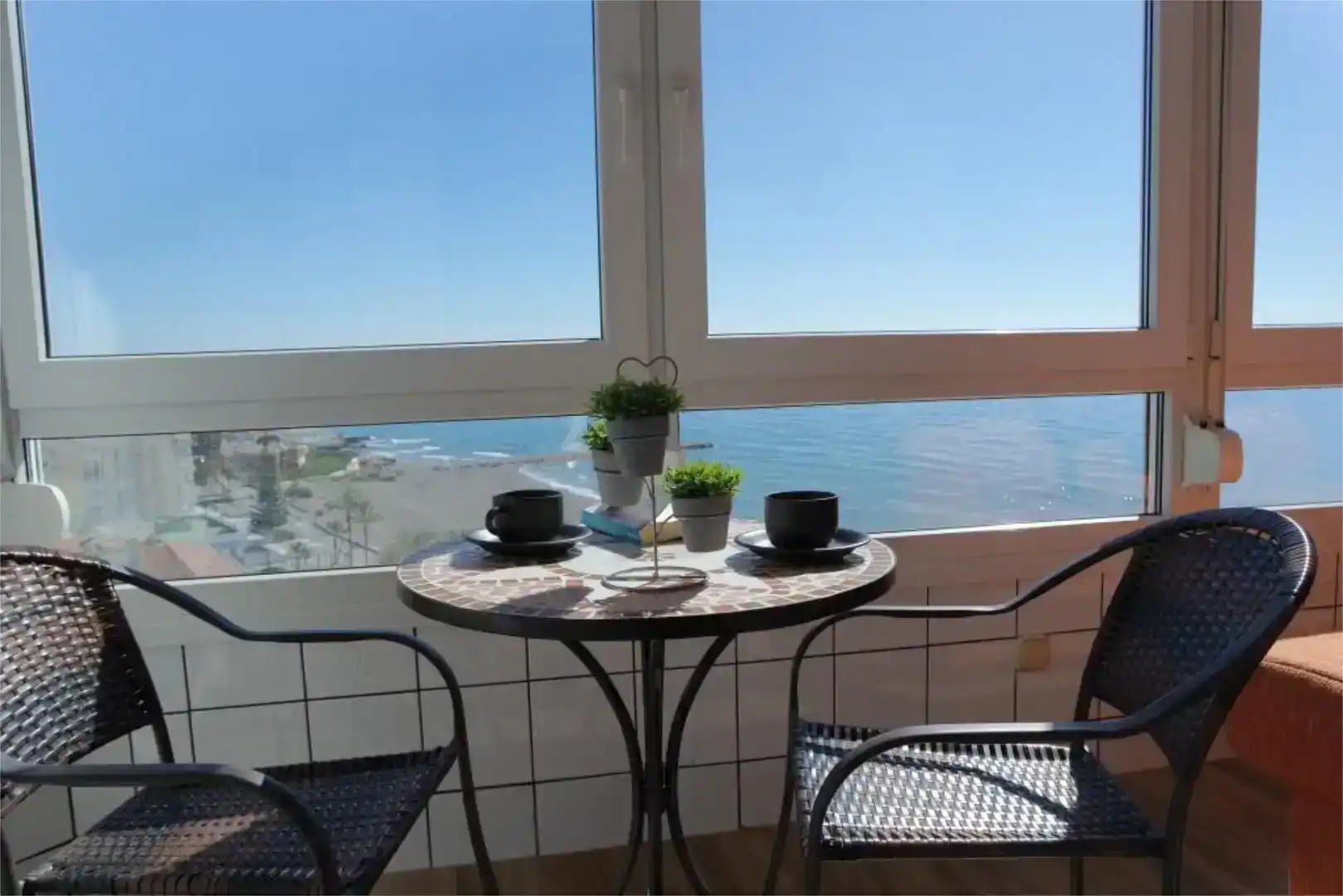 Terrasse von Dachboden zum Verkauf in Torrox mit Klimaanlage und Schwimmbad