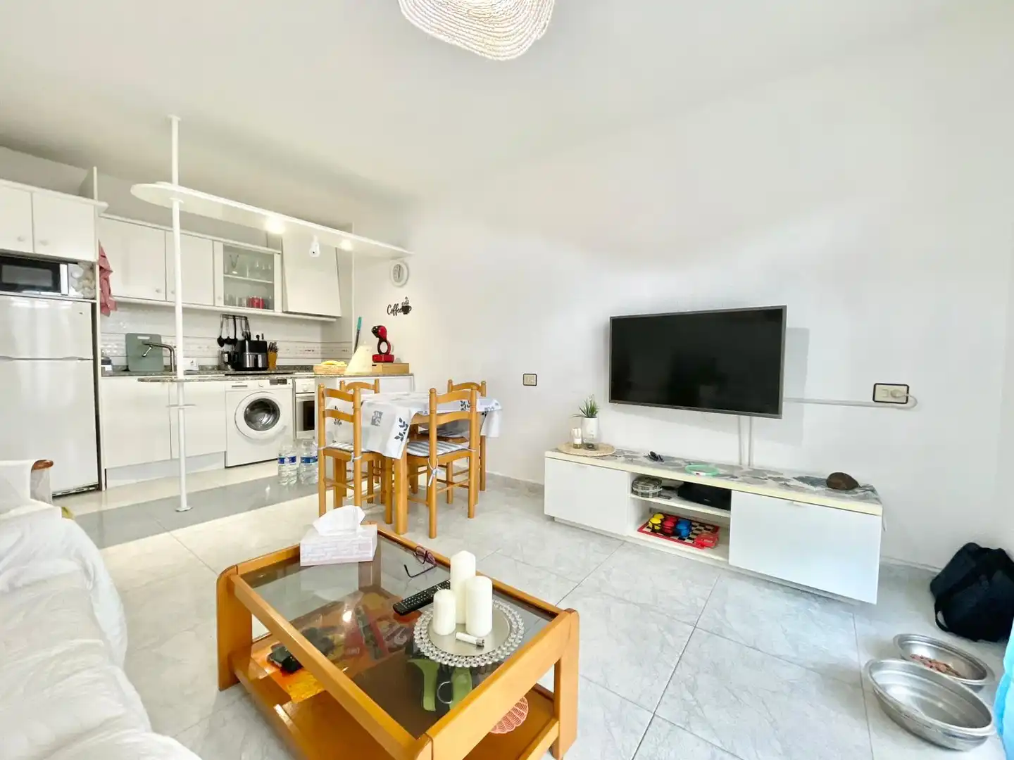 Wohnzimmer von Wohnungen zur Miete in San Pedro del Pinatar mit Klimaanlage, Heizung und Möbliert
