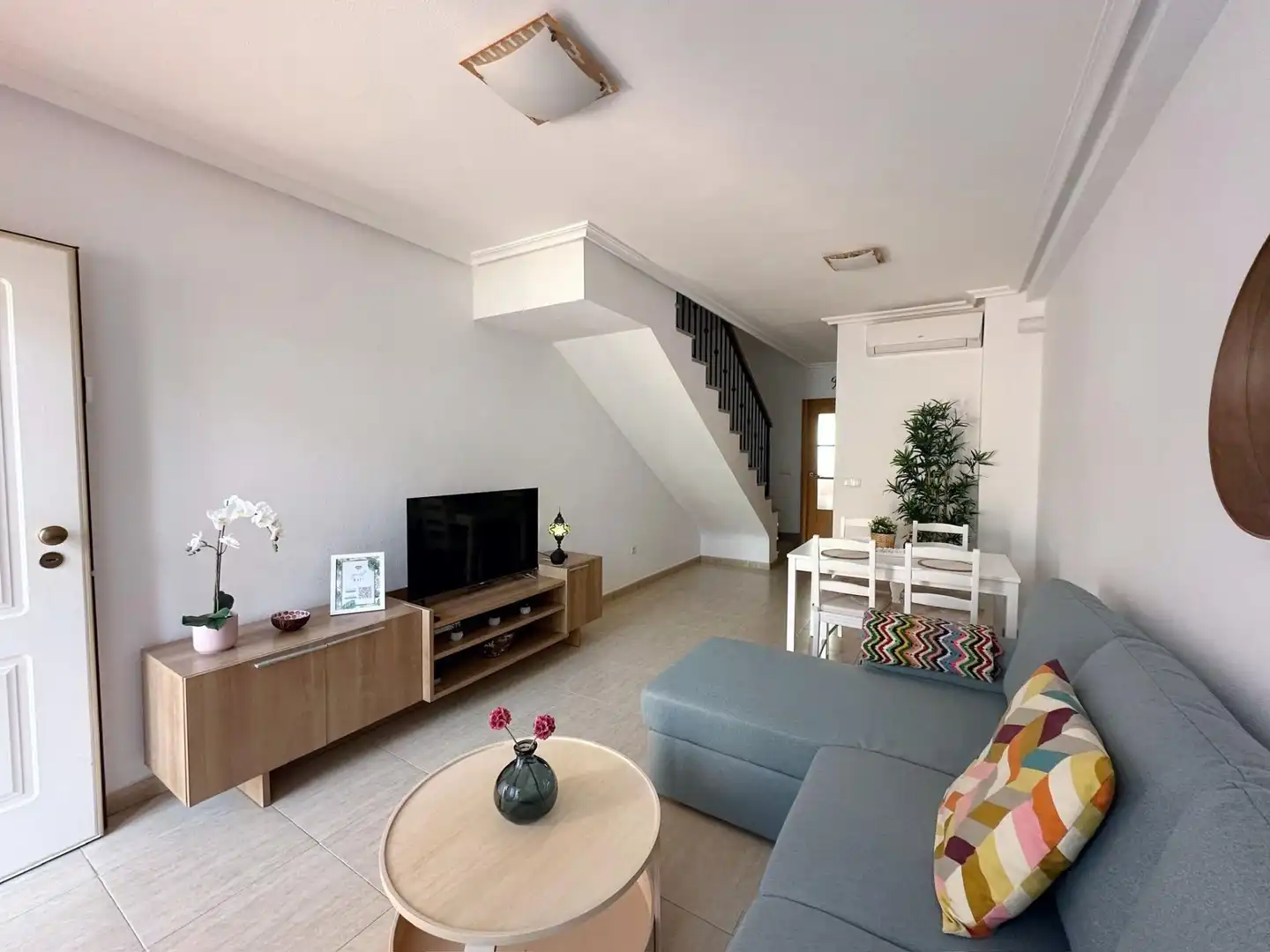 Wohnzimmer von Maisonette zur Miete in Pulpí mit Klimaanlage und Gemeinschaftspool