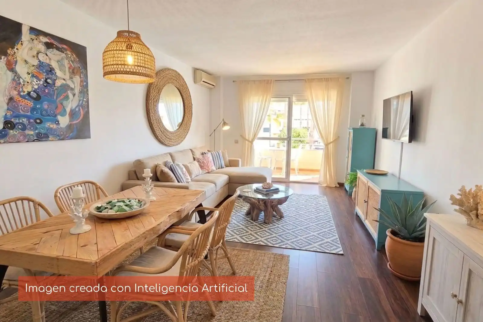Sala de estar de Piso en venta en Benalmádena con Aire acondicionado, Calefacción y Terraza