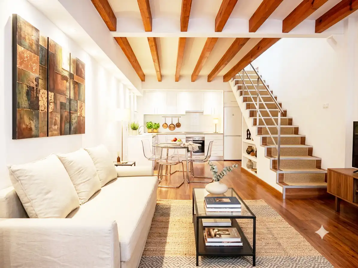 Sala de estar de Loft de alquiler en  Palma de Mallorca con Aire acondicionado y Amueblado