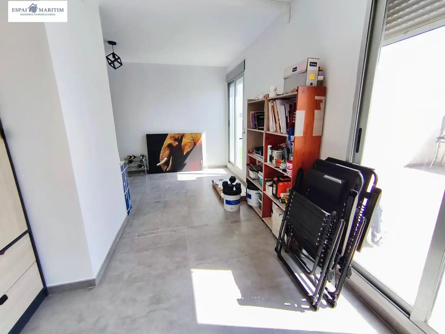 Wohnzimmer von Dachboden zum Verkauf in Vilamarxant mit Klimaanlage, Terrasse und Ofen
