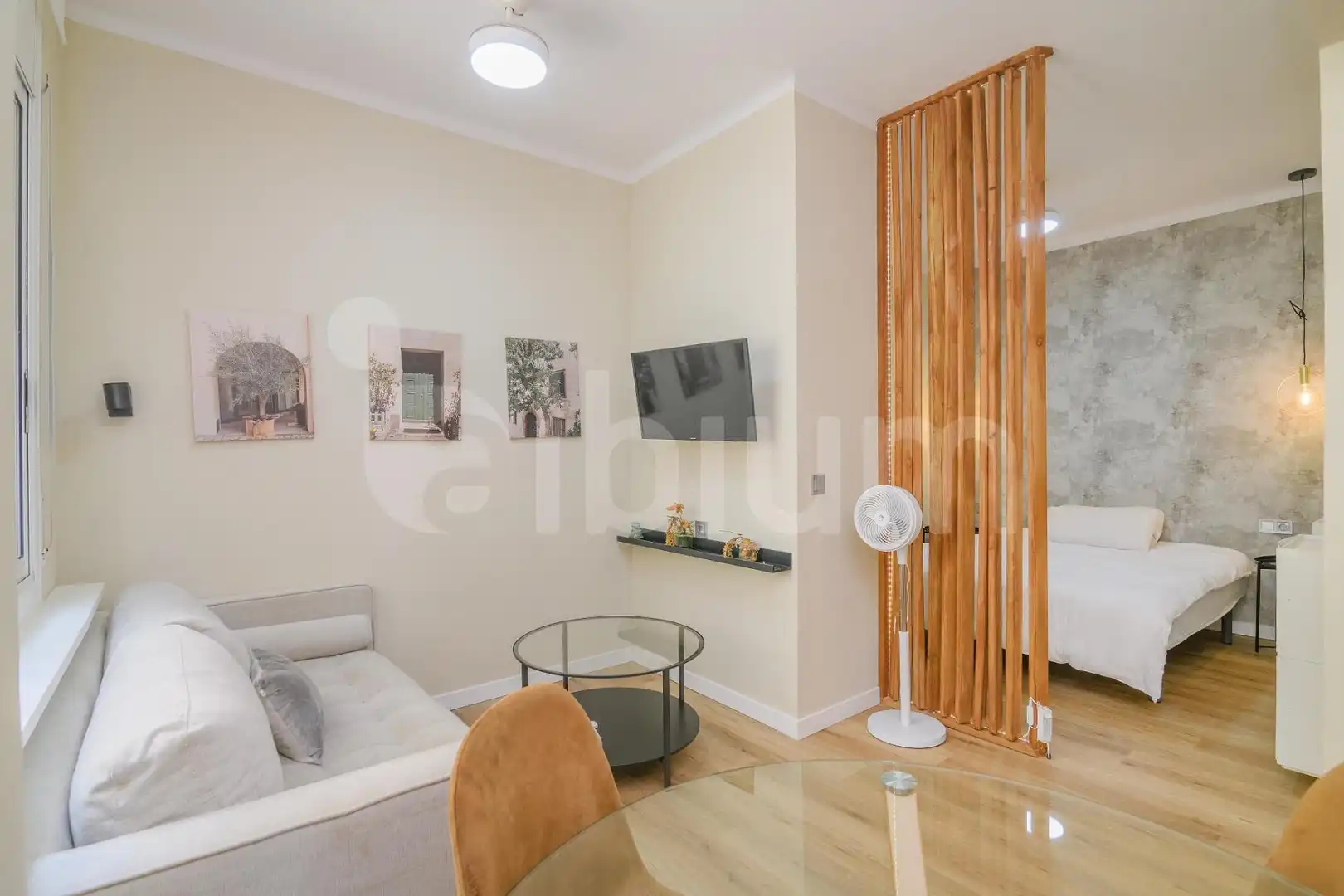 Wohnzimmer von Wohnung zur Miete in Barcelona