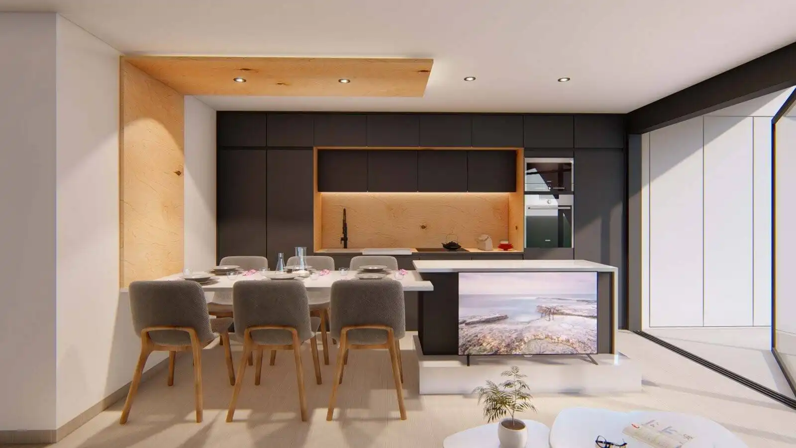 Cuina de Apartament en venda en Rojales amb Aire condicionat, Jardí privat i Terrassa