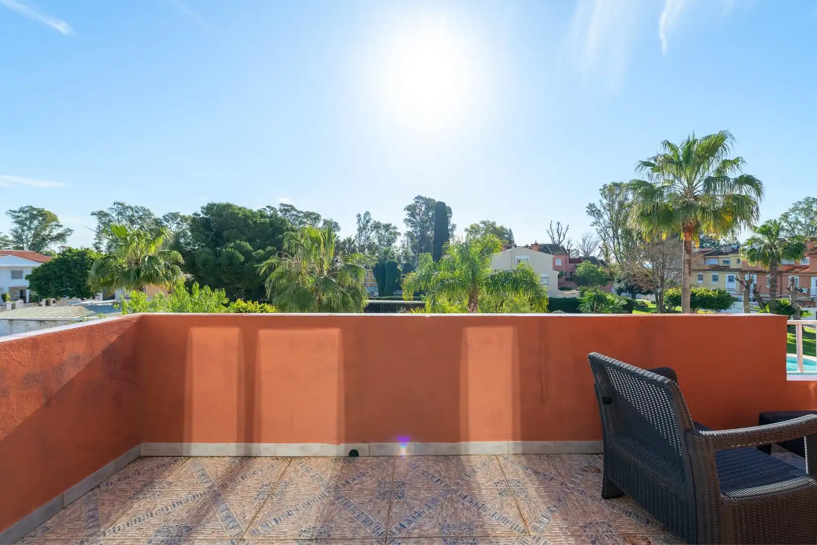 Terrace of Detached homes for sale in Málaga  with Air Conditioner, Terrace and Community pool