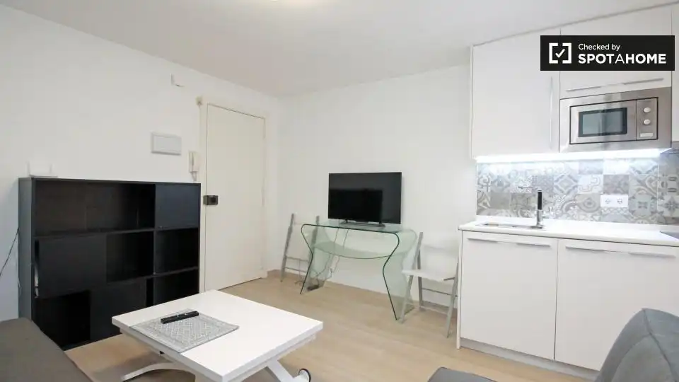 Sala d'estar de Apartament per a compartir en Barcelona amb Aire condicionat, Calefacció i Terrassa